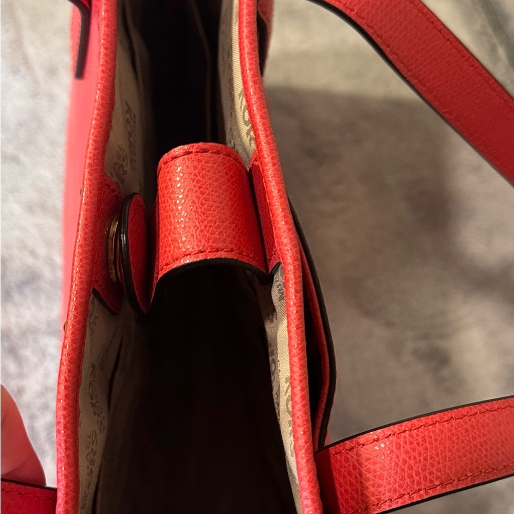 Michael Kors Bright Salmon Pink Tote - Gold Hardware - Picture 8 of 11